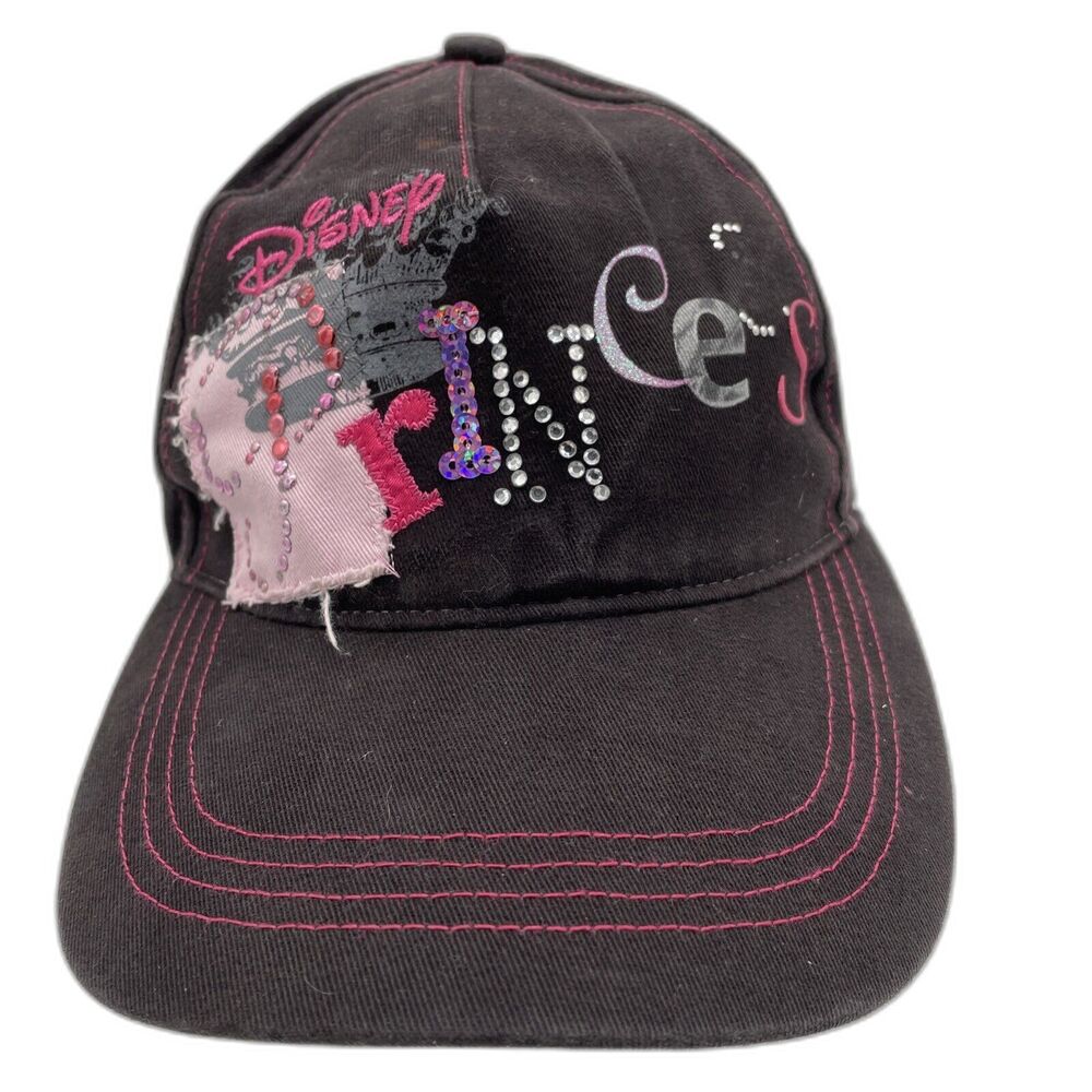 Adult Disneyland Resorts Black  Disney Princess Cap Hat Black and Red